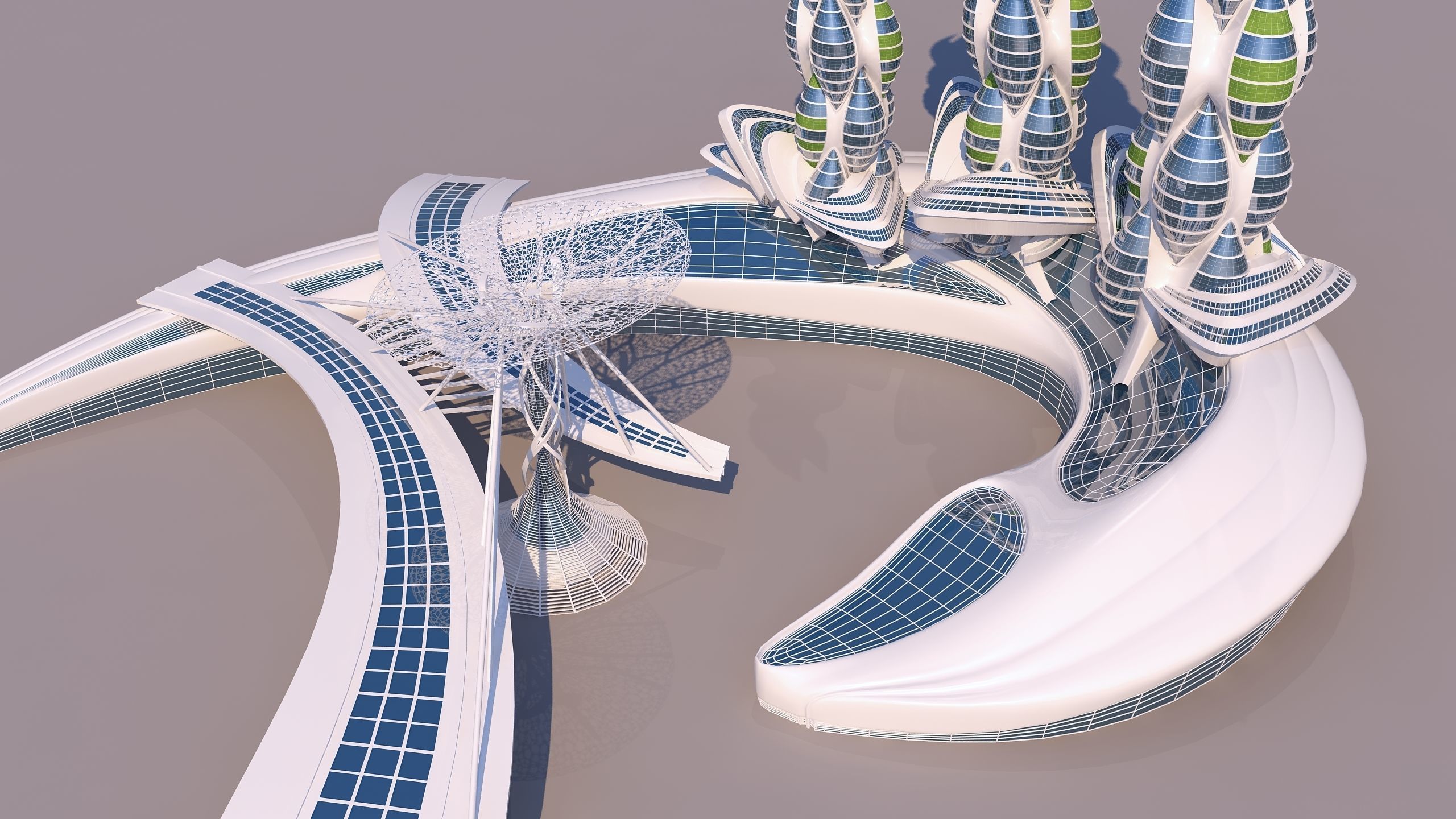 0200 - Organic Skyscraper Building 3D model_2