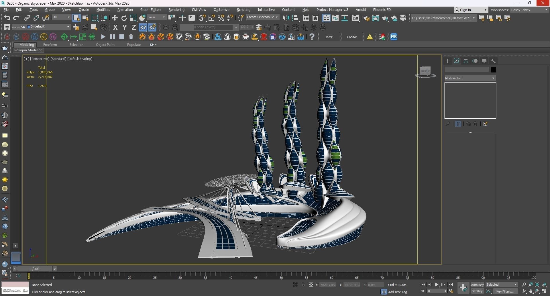 0200 - Organic Skyscraper Building 3D model_27