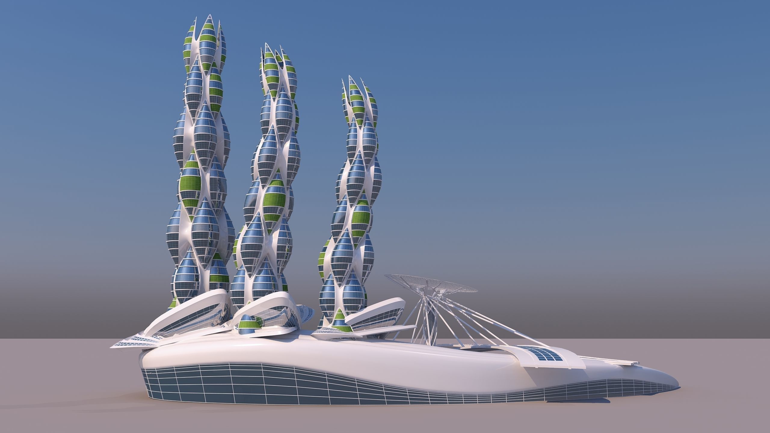 0200 - Organic Skyscraper Building 3D model_8