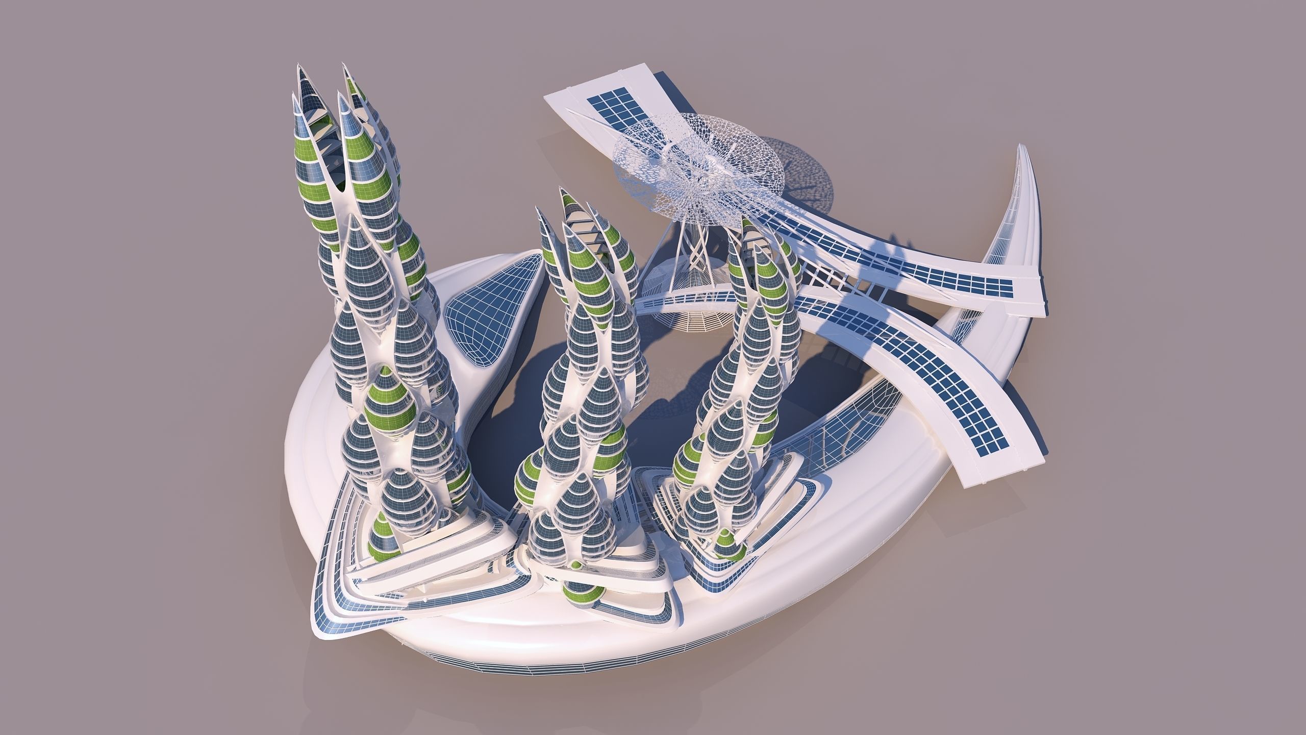 0200 - Organic Skyscraper Building 3D model_1