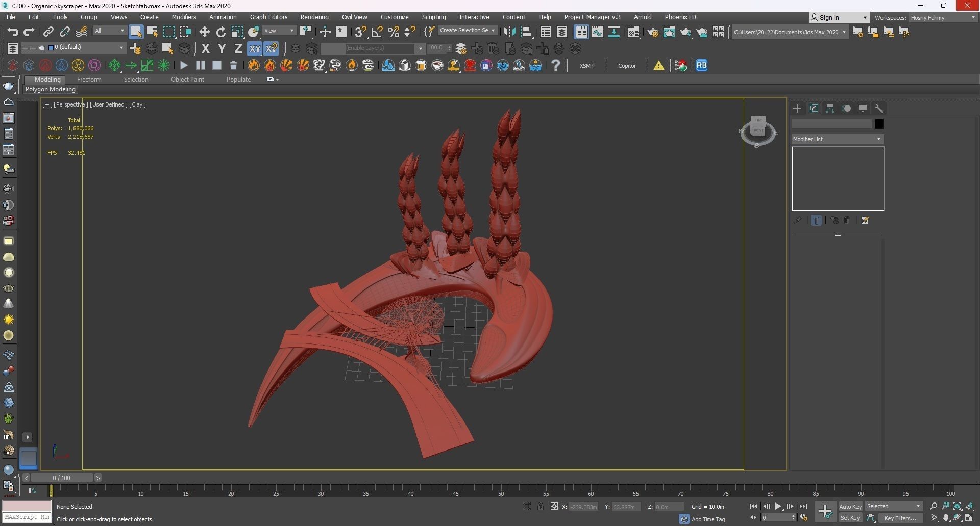 0200 - Organic Skyscraper Building 3D model_25