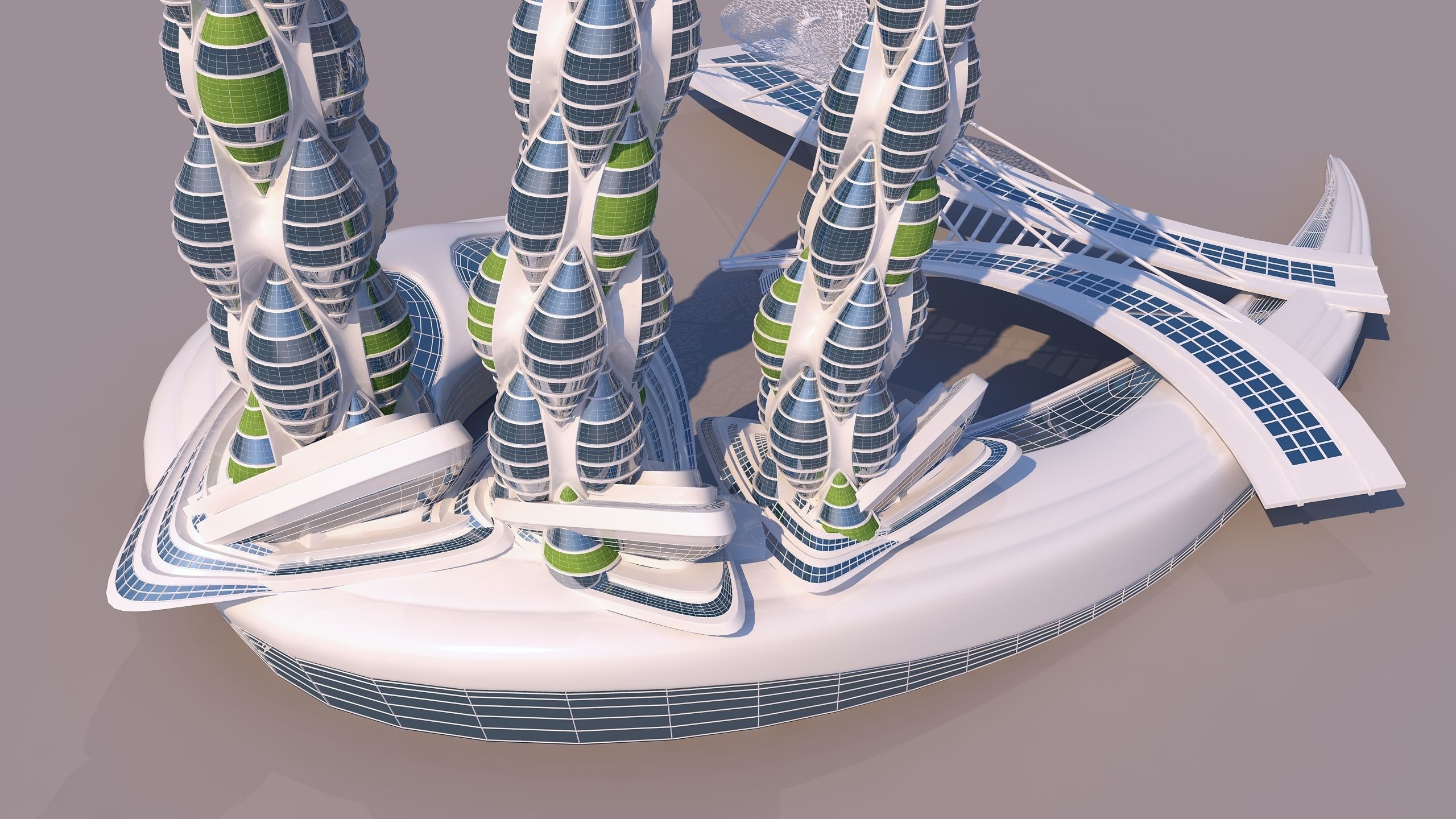 0200 - Organic Skyscraper Building 3D model_3