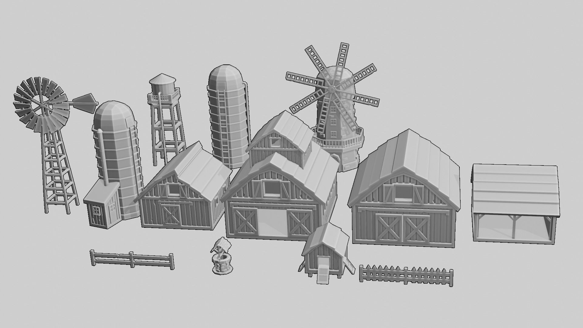 FARM BUILDINGS PACK 4K Low-poly 3D model_78
