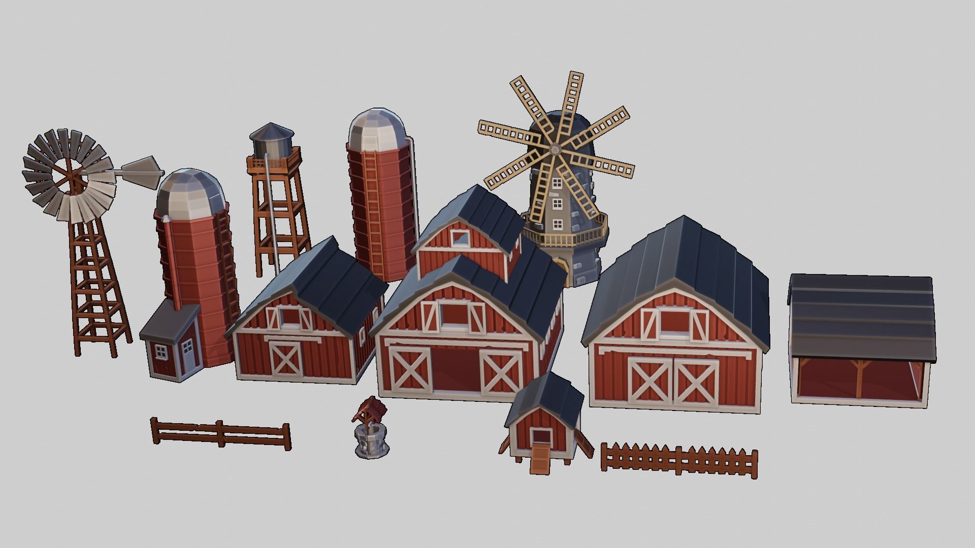 FARM BUILDINGS PACK 4K Low-poly 3D model_79