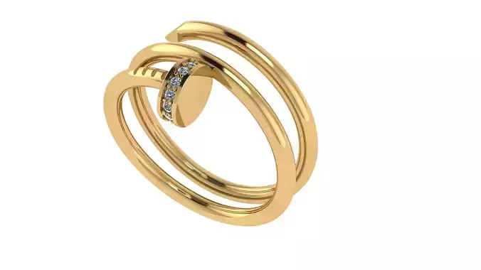 Nail Double Rotation Ring 17 mm 3D print model