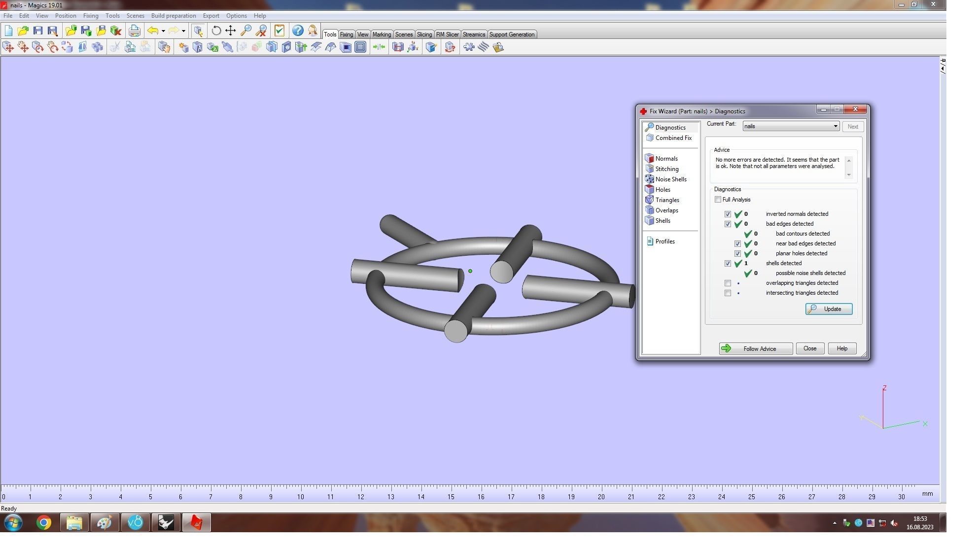 Lock Bracelet 150mm wirst measurment 3D print model_27