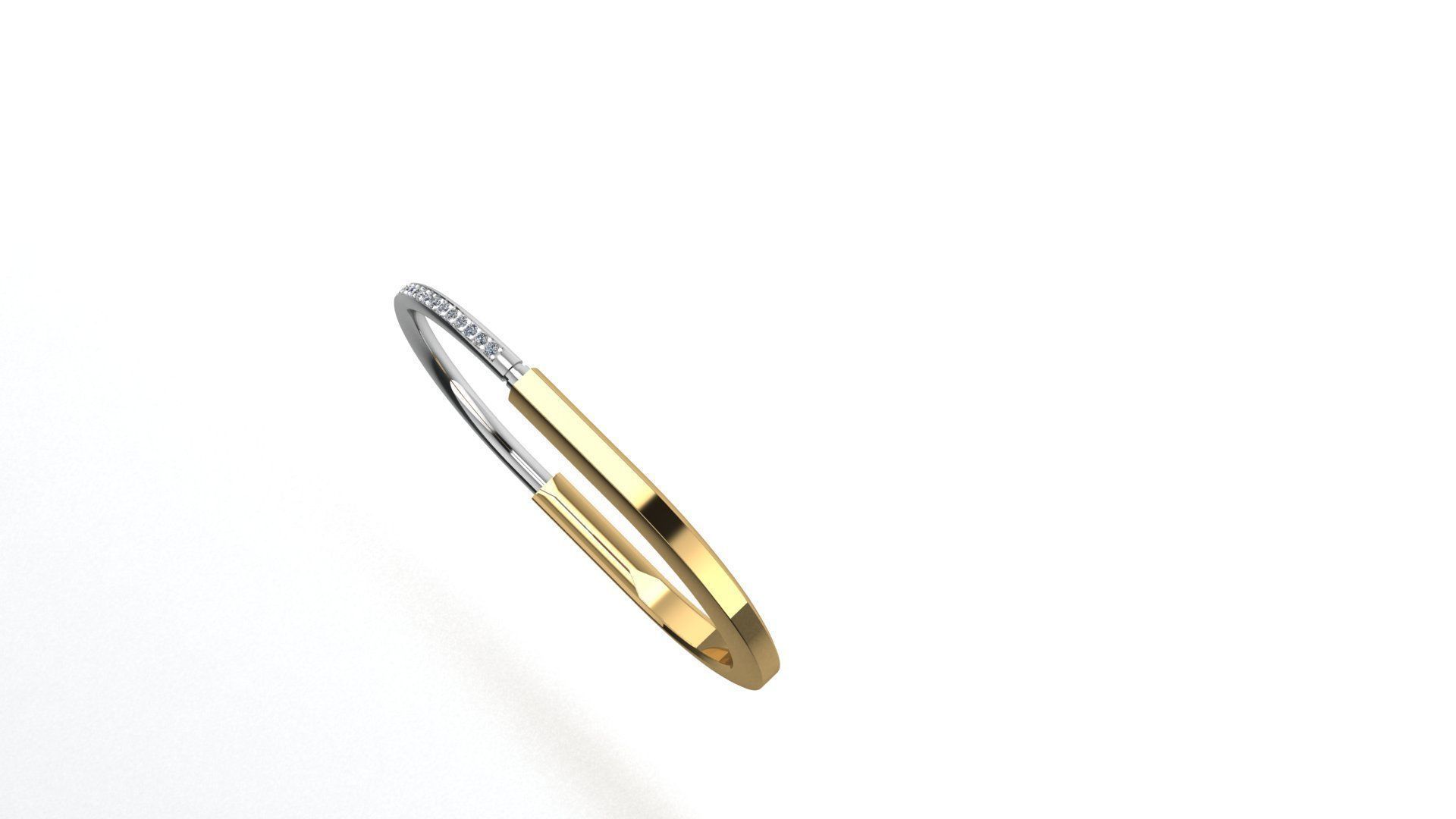 Lock Bracelet 150mm wirst measurment 3D print model_4