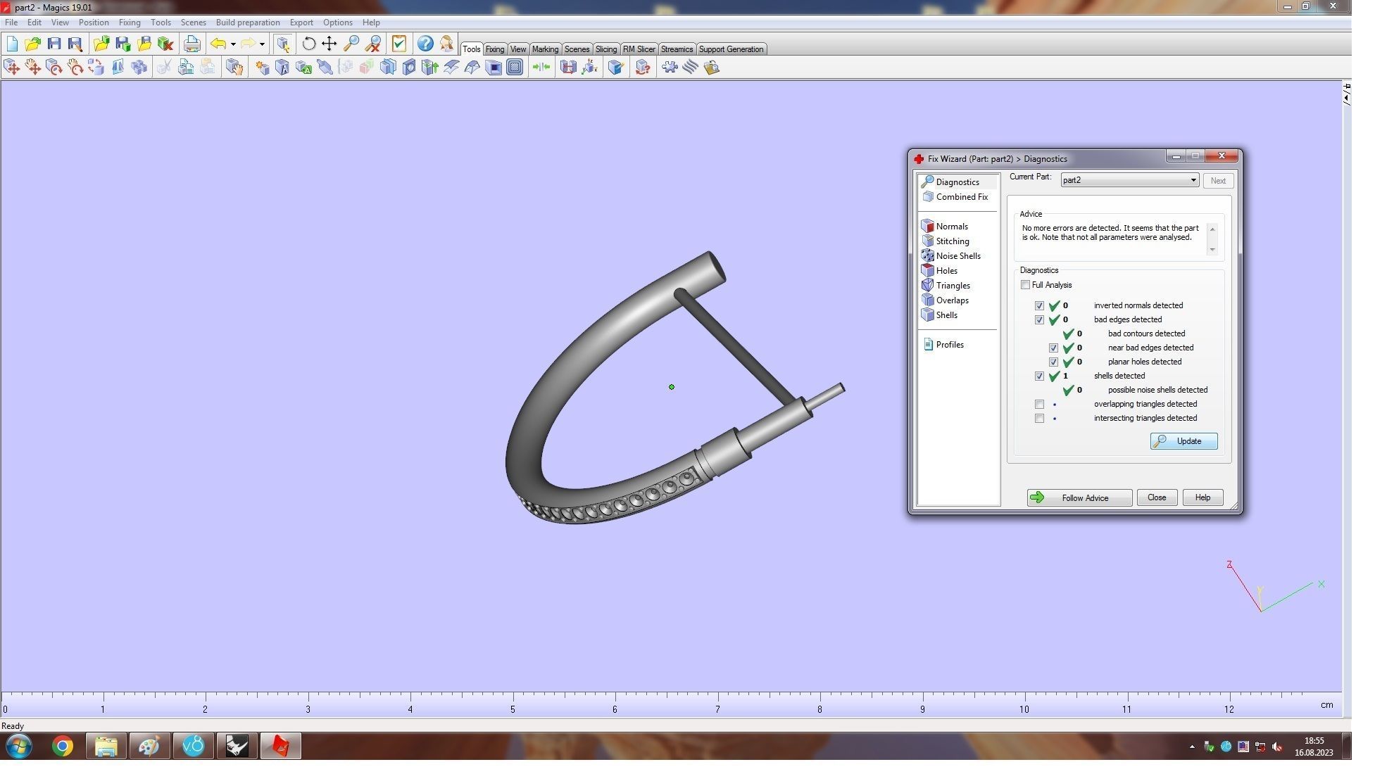 Lock Bracelet 150mm wirst measurment 3D print model_29