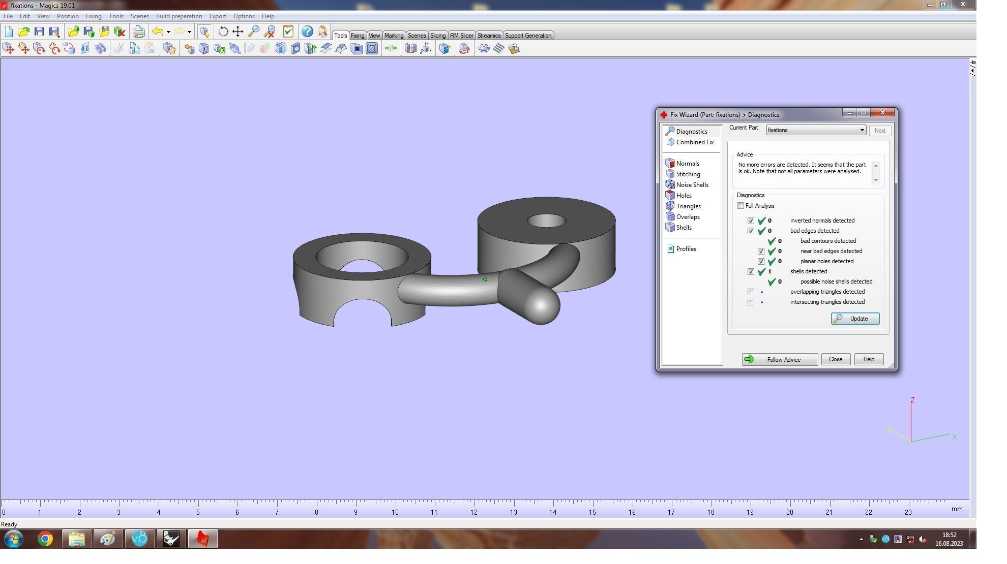 Lock Bracelet 150mm wirst measurment 3D print model_26