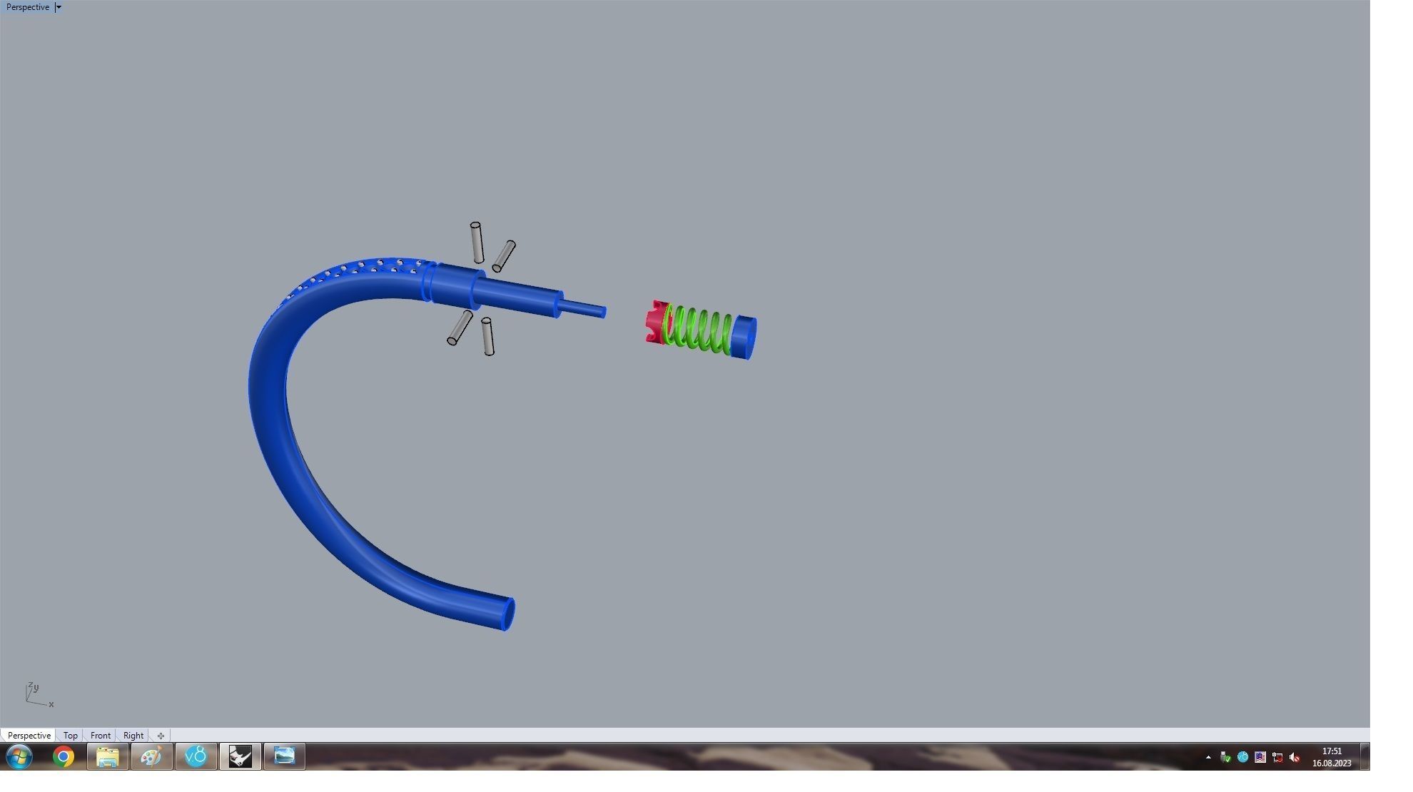 Lock Bracelet 150mm wirst measurment 3D print model_24