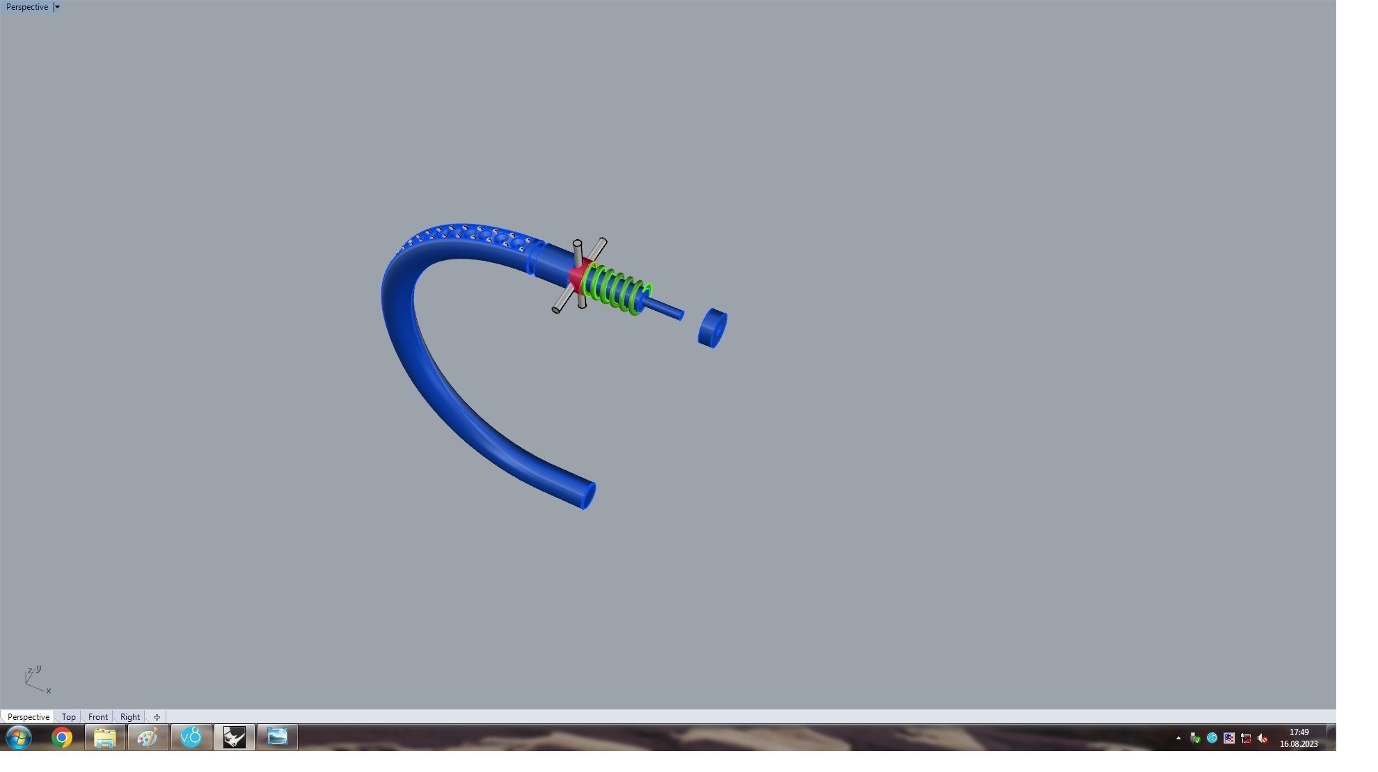 Lock Bracelet 150mm wirst measurment 3D print model_23