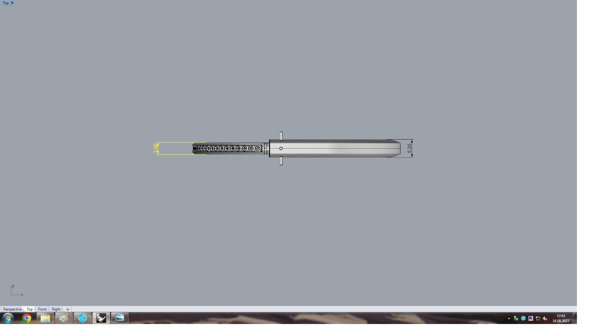 Lock Bracelet 150mm wirst measurment 3D print model_20