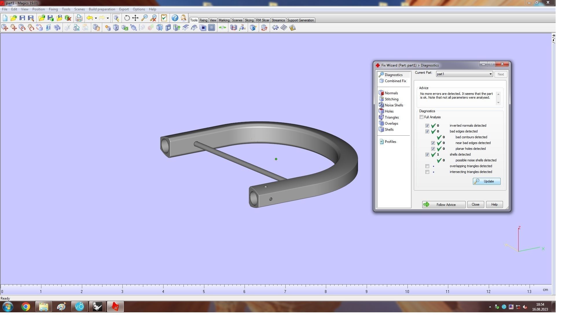 Lock Bracelet 150mm wirst measurment 3D print model_28