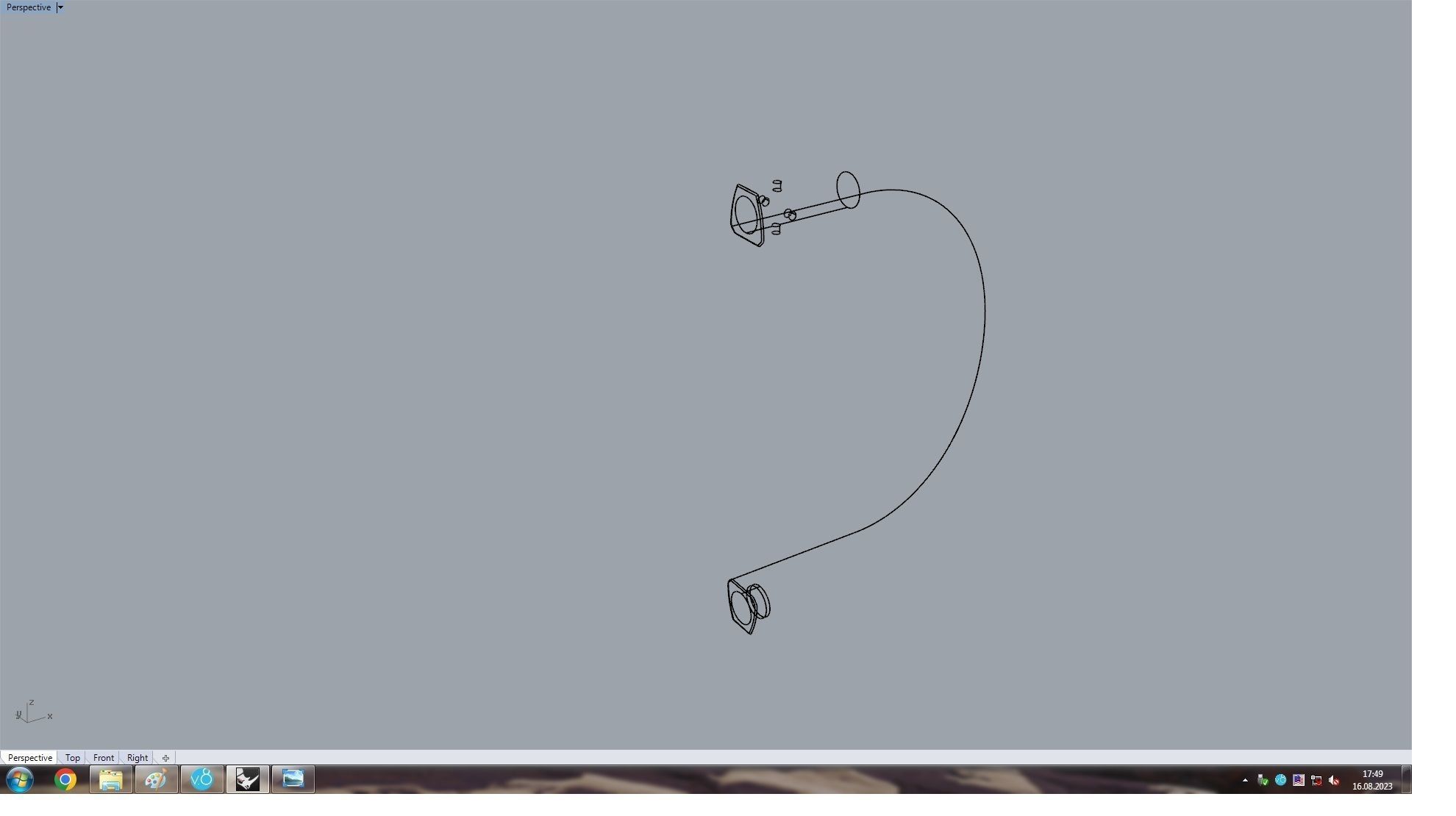 Lock Bracelet 150mm wirst measurment 3D print model_21