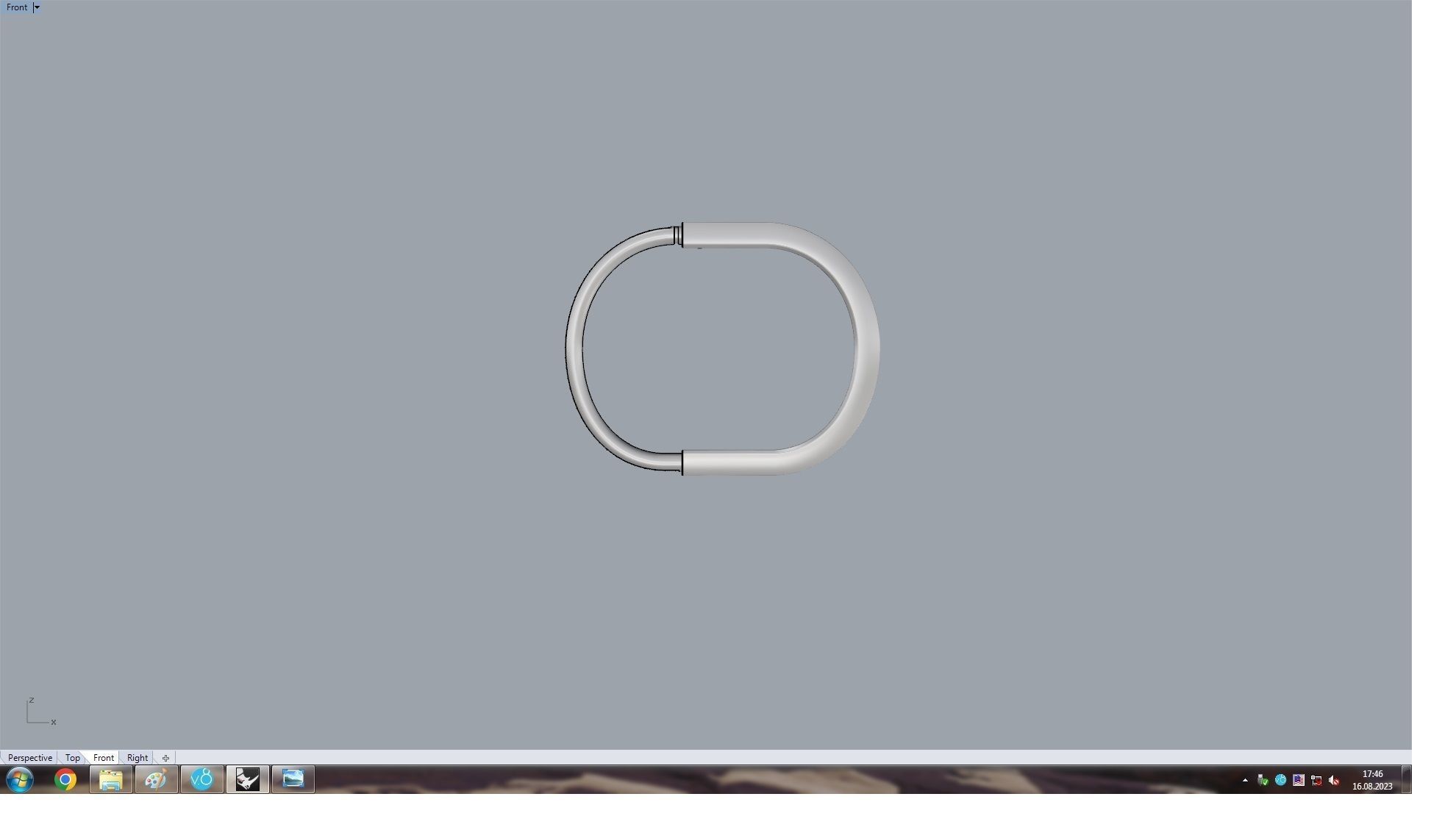 Lock Bracelet 150mm wirst measurment 3D print model_17