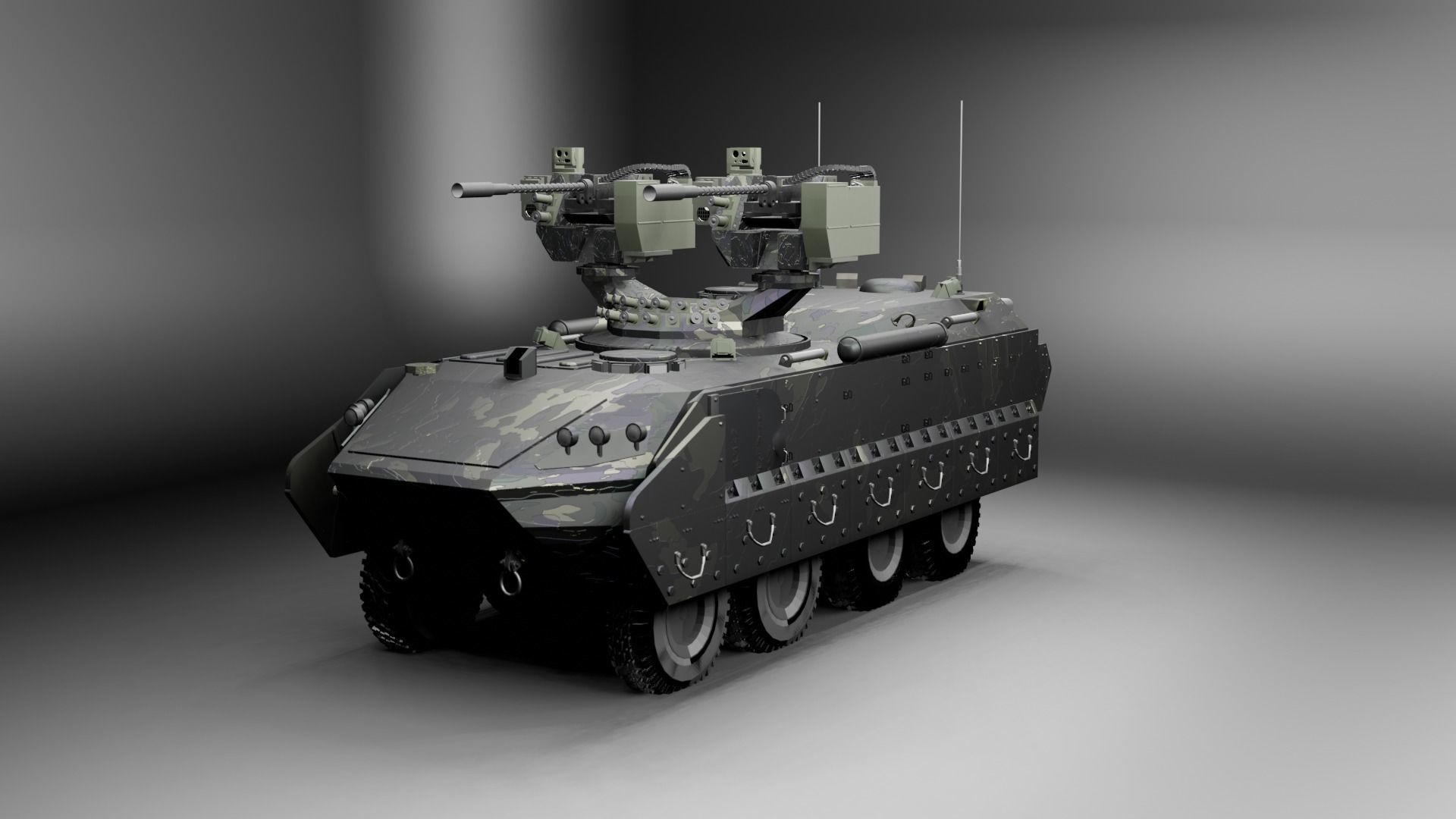 Military APC - BTR 3D model_4