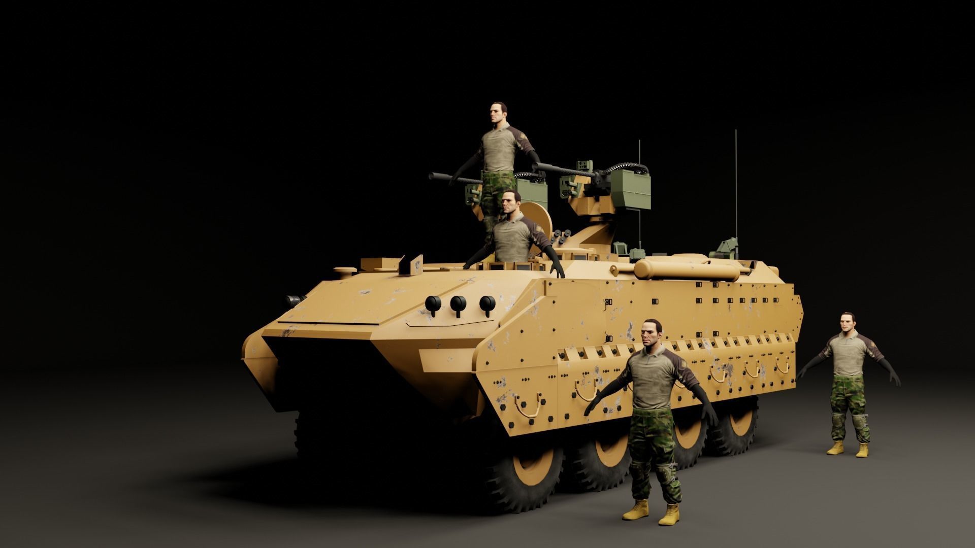 Military APC - BTR 3D model_2