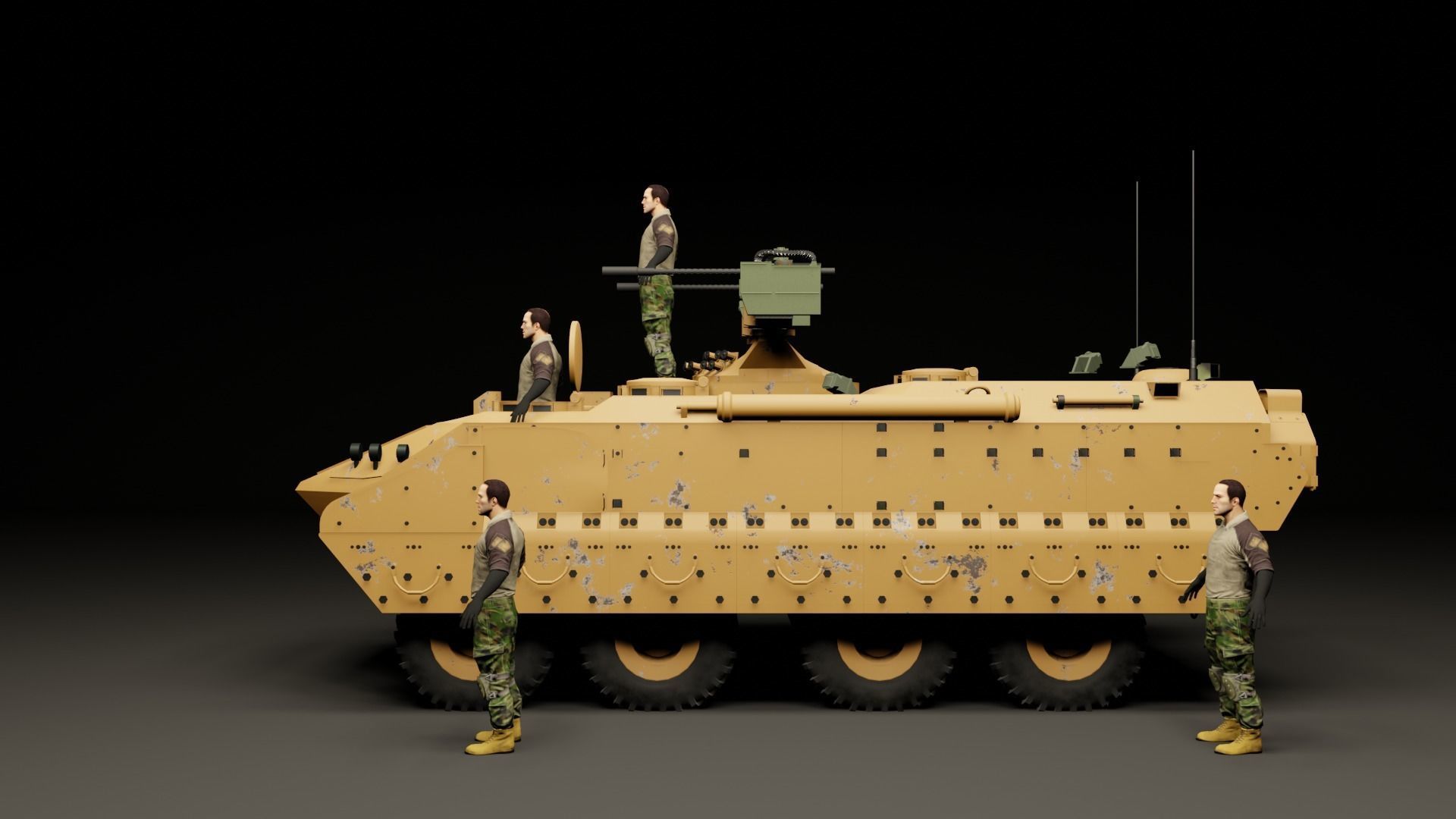 Military APC - BTR 3D model_3