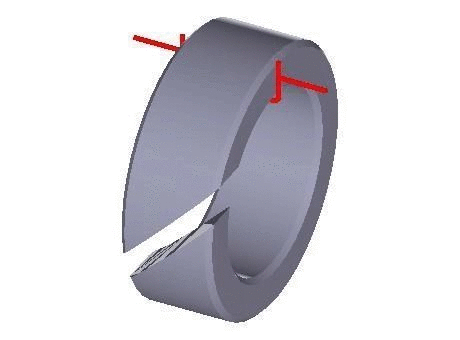 Orkot® Slydring® for Piston According to ISO 10766 Free 3D model