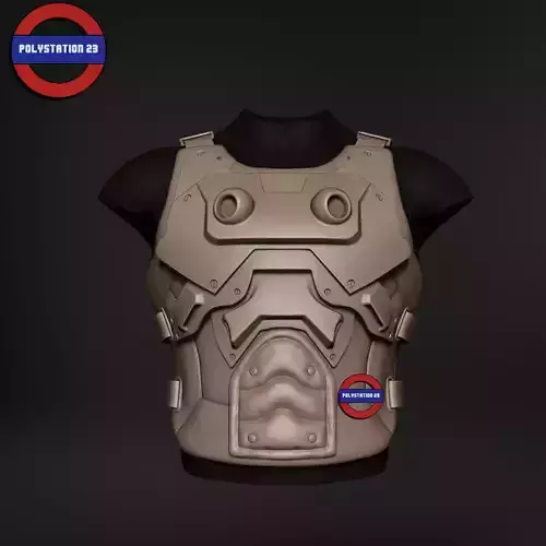 Sci fi character Torso armour v10 highpoly zbrush 3D model