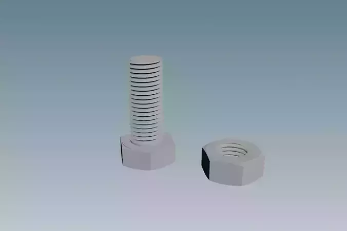 Screw with Nut M10X1-25