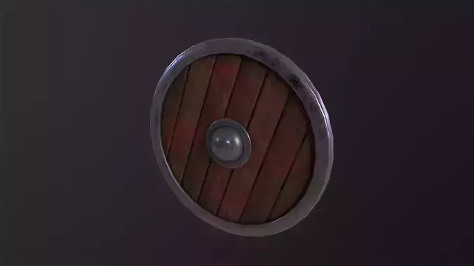 Wooden Shield 3D Model
