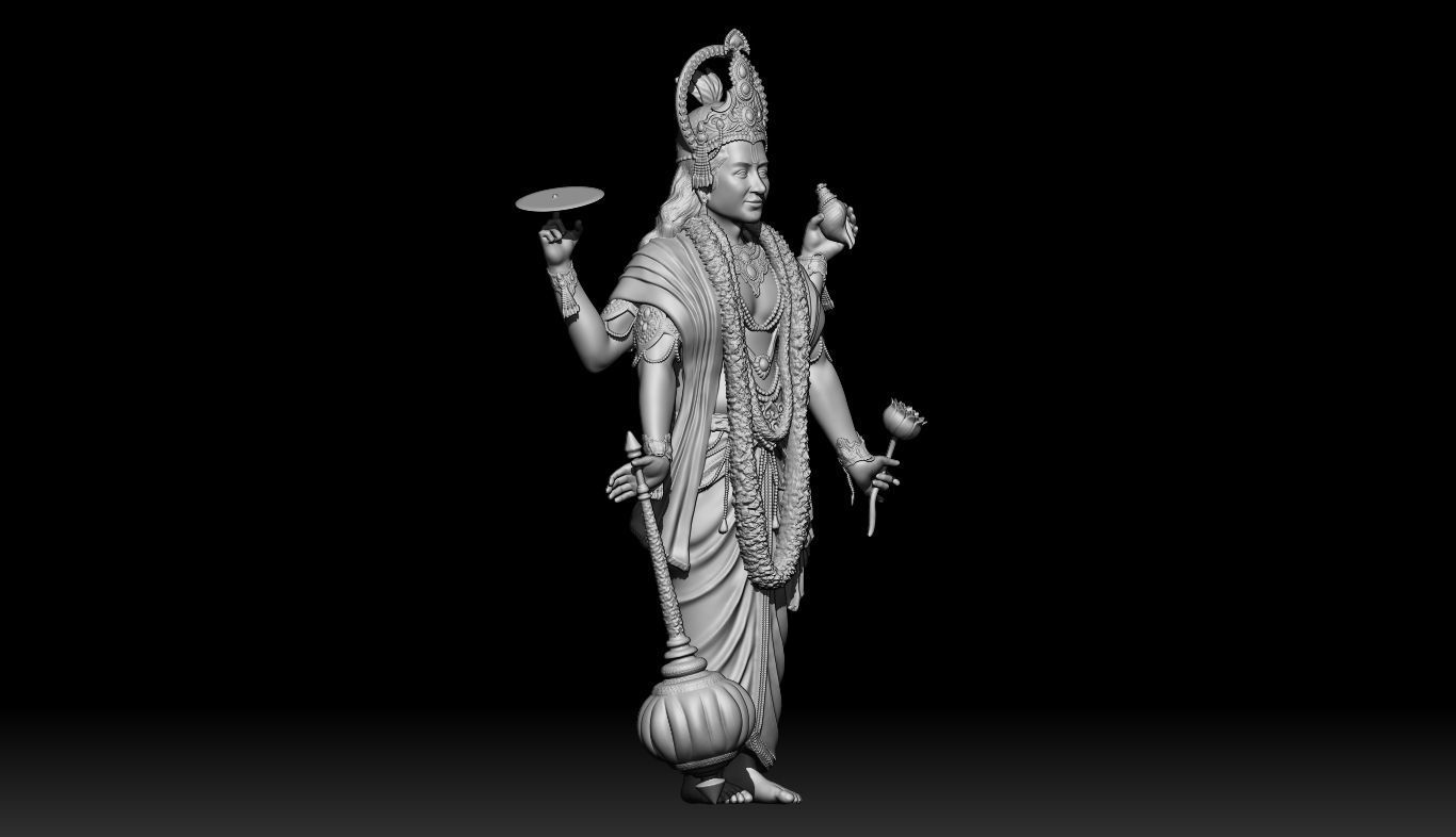 LORD VISHNU  3D print model_4