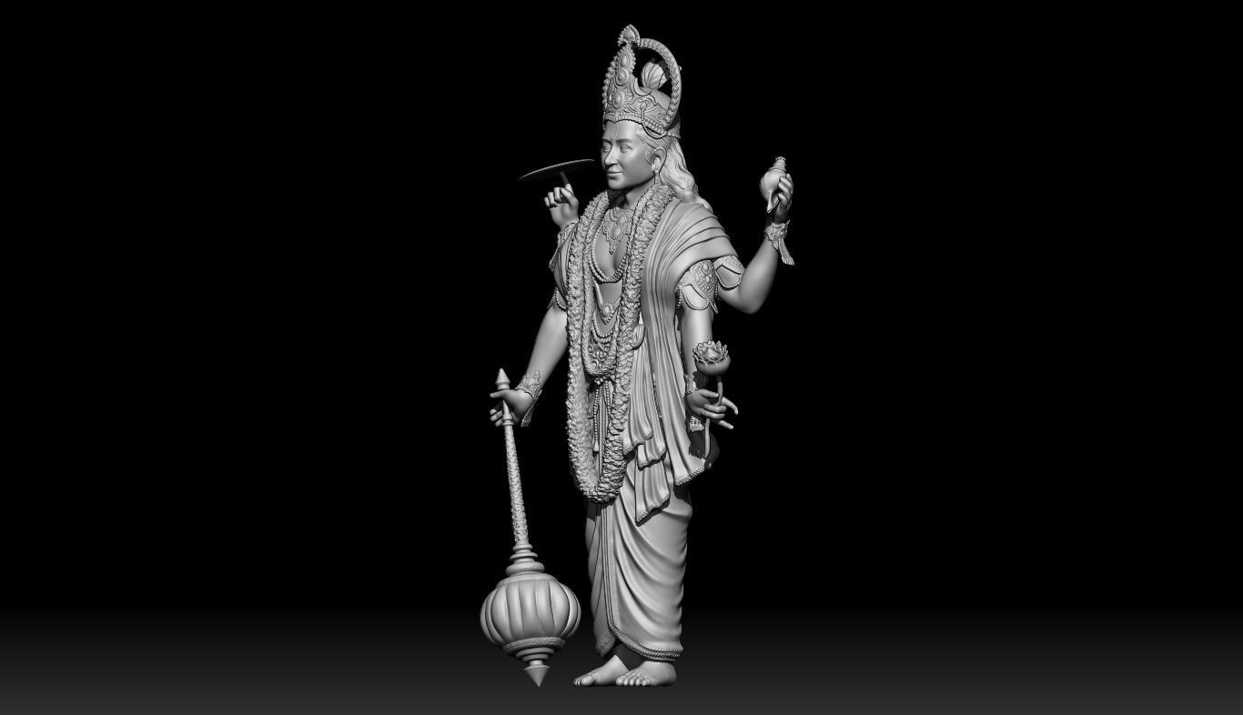 LORD VISHNU  3D print model_2