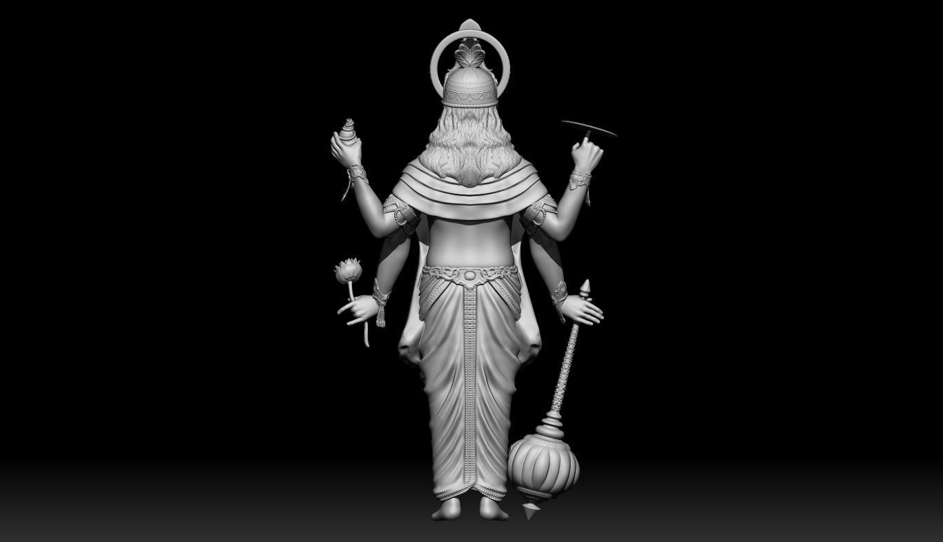 LORD VISHNU  3D print model_3
