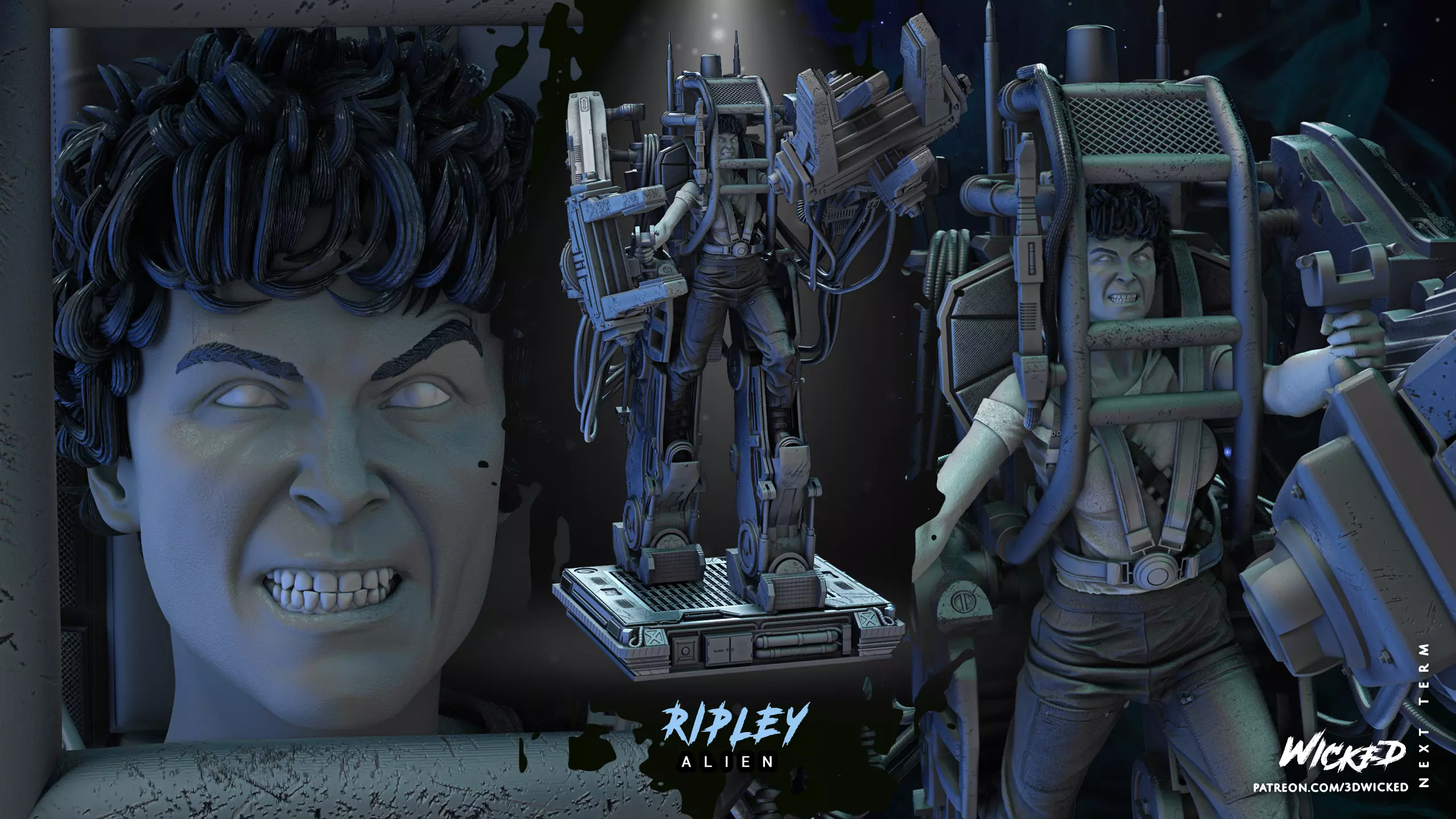 Wicked Power Loader and Ripley Sculpture Tested for 3d printing 3D print model