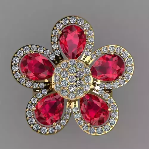 Diamond Ruby Ring Jewellery for Women
