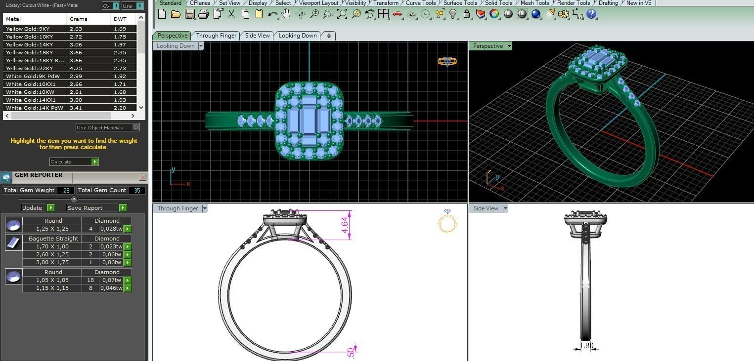 9 ring 3D print model_1
