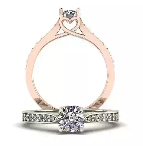 41 ring heart soliter