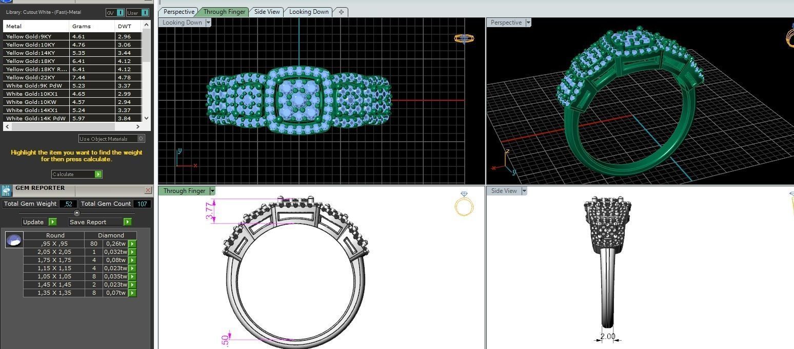 10 ring 3D print model_1