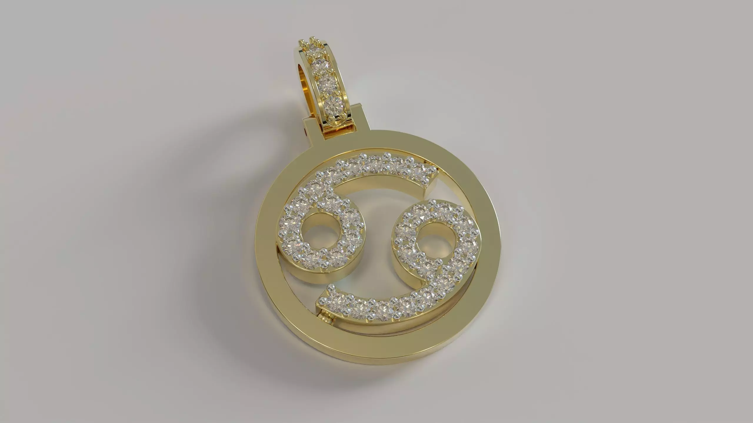 horoscope pendant 3D print model_0