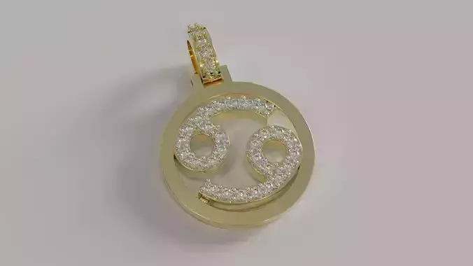 horoscope pendant 3D print model