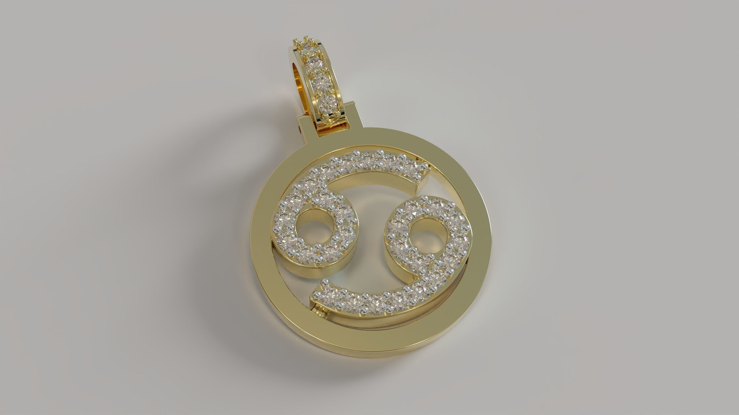 horoscope pendant 3D print model_1