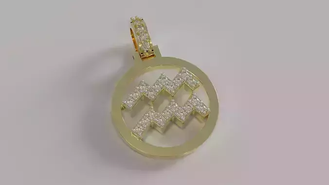 horoscope pendant 3D print model