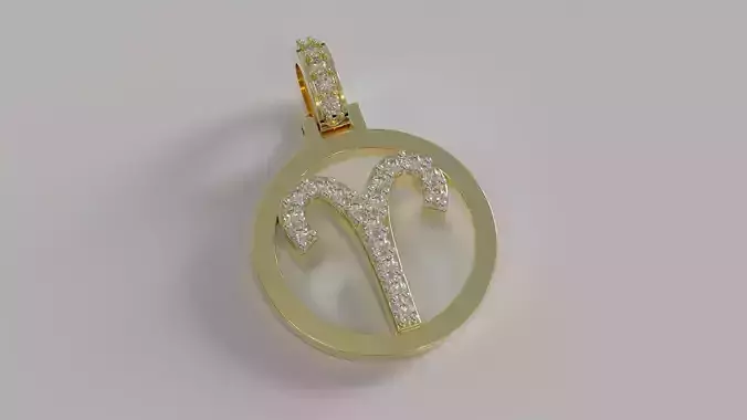 horoscope pendant 3D print model