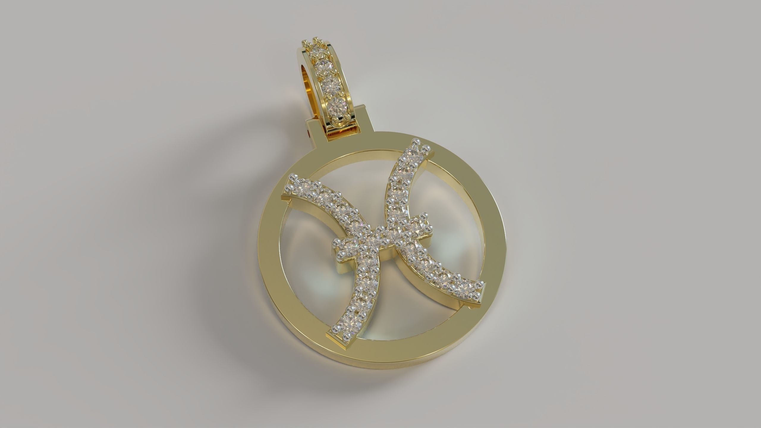 horoscope pendant 3D print model_1