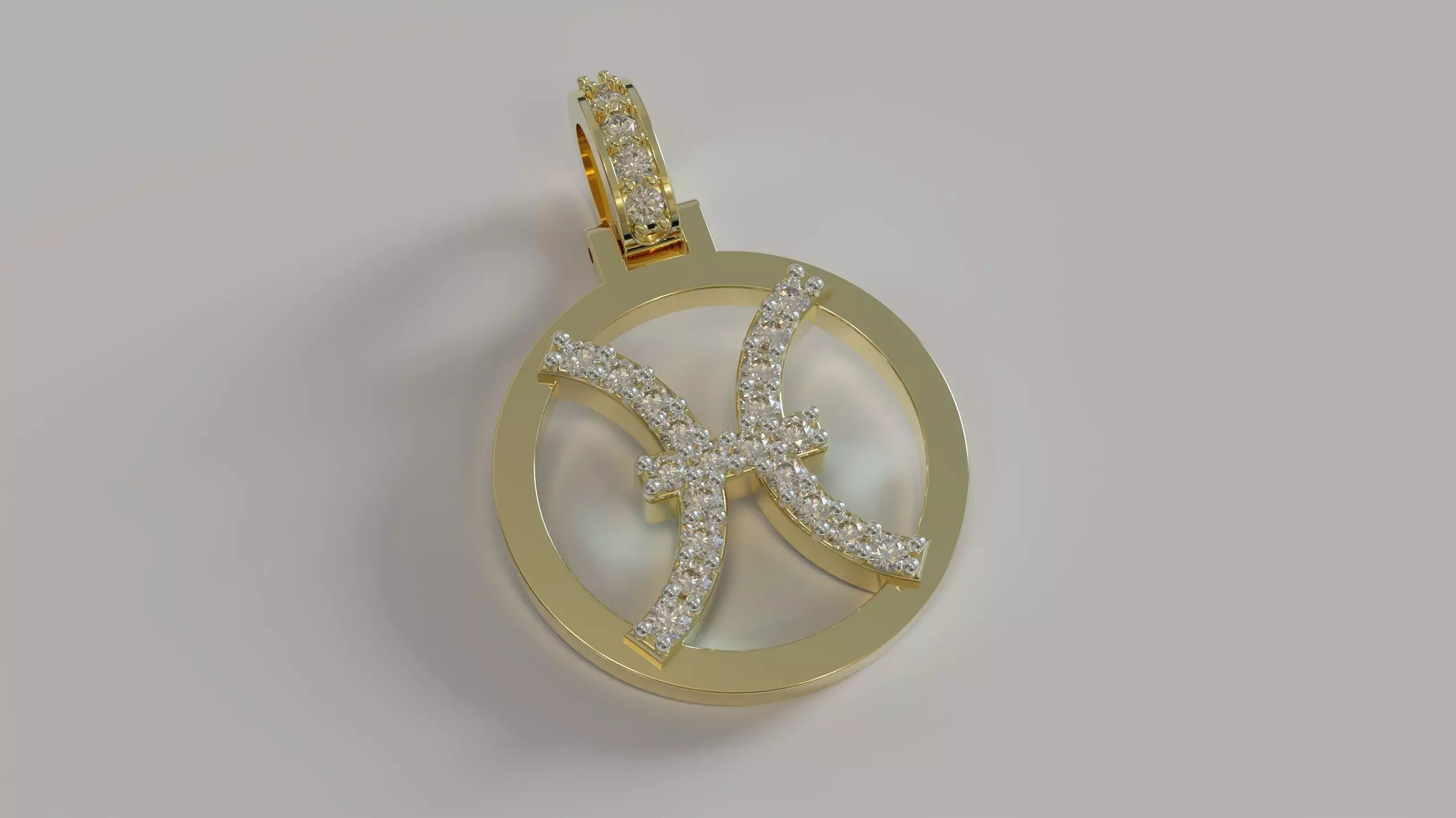 horoscope pendant 3D print model_0