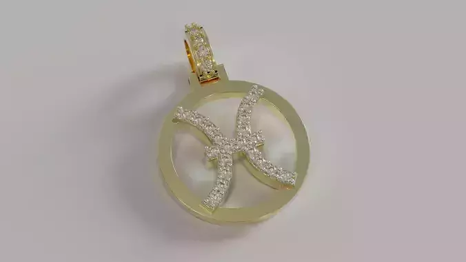 horoscope pendant 3D print model