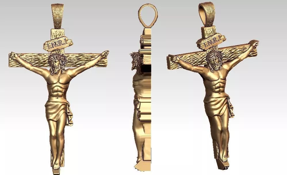 Cross Jesus 3D print model_0