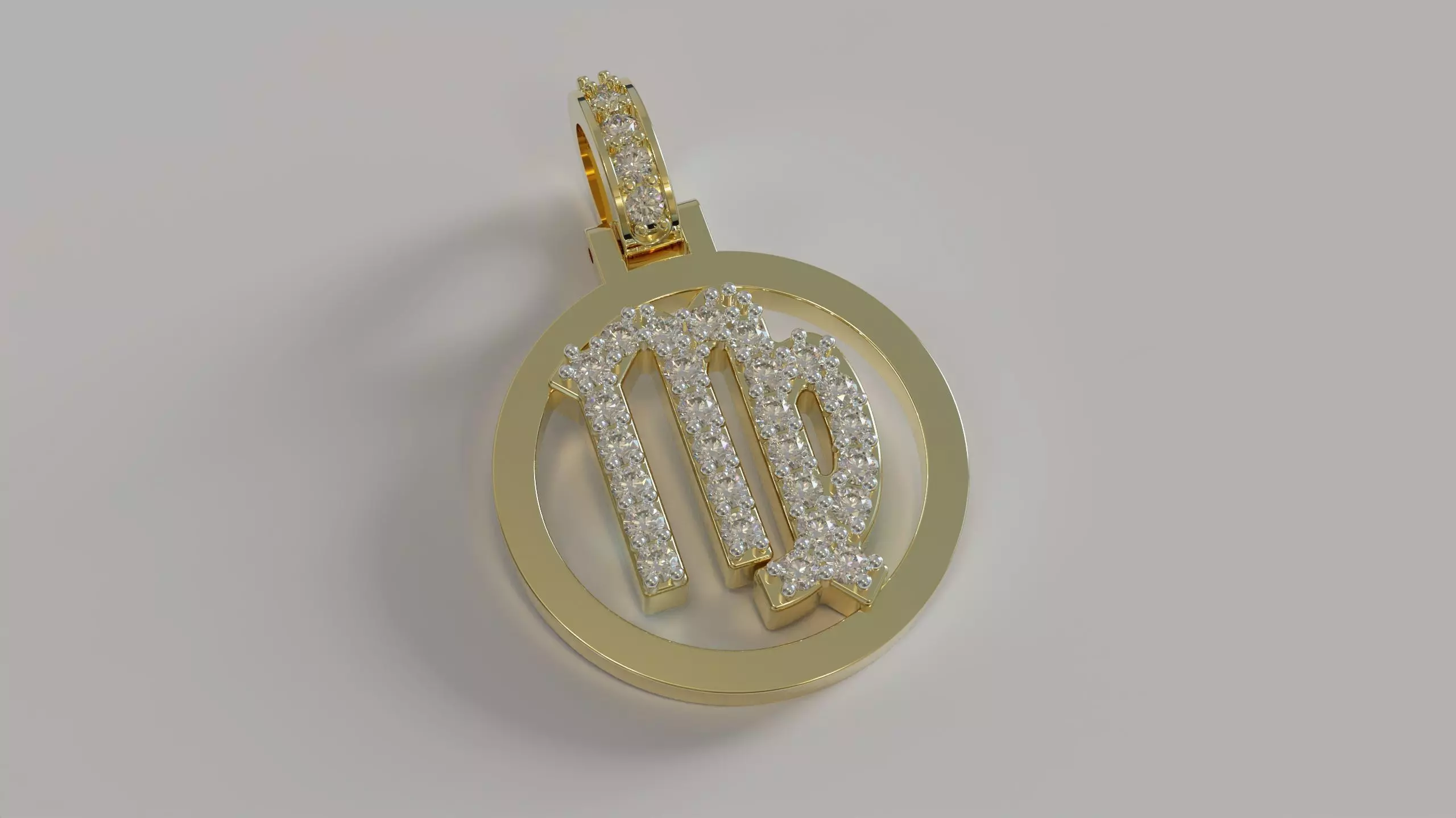 horoscope pendant 3D print model_0