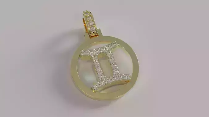 horoscope pendant 3D print model