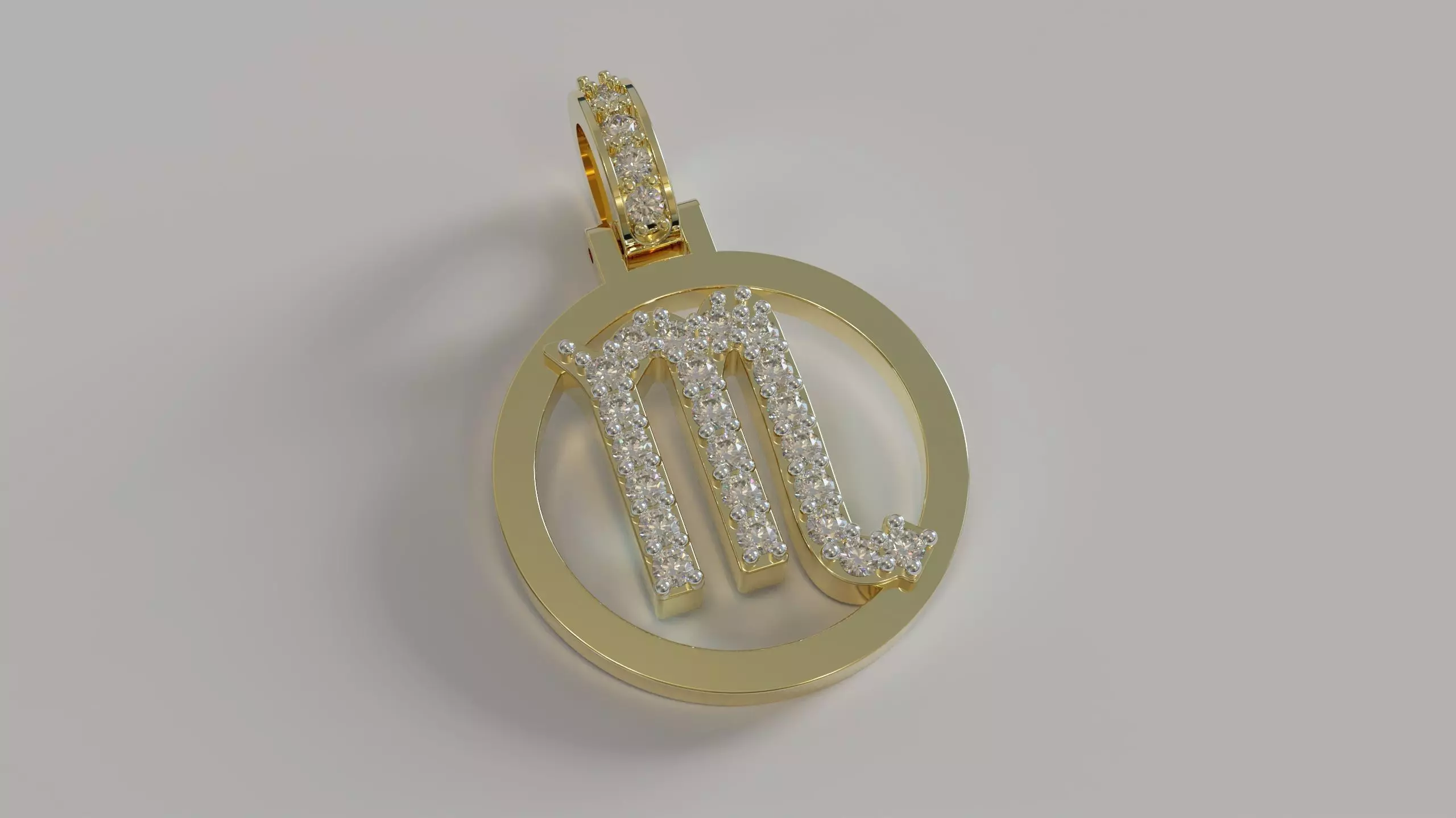 horoscope pendant 3D print model_0