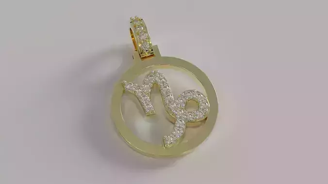horoscope pendant 3D print model