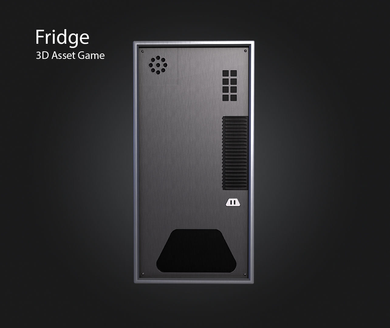 Fridge V2 Low-poly 3D model_6