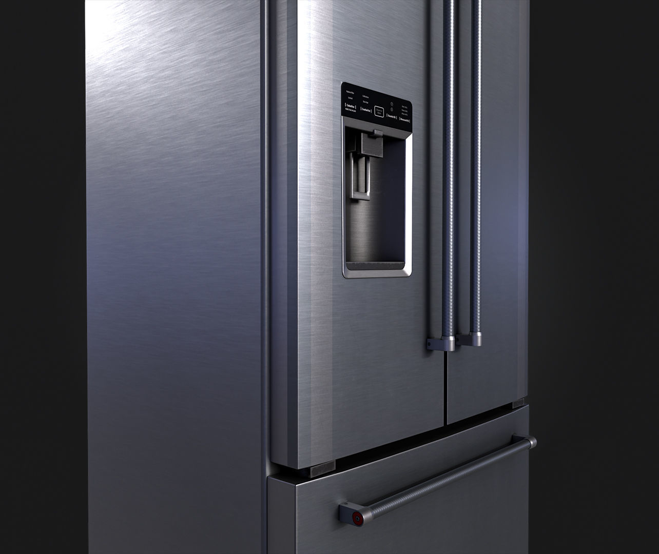 Fridge V2 Low-poly 3D model_7