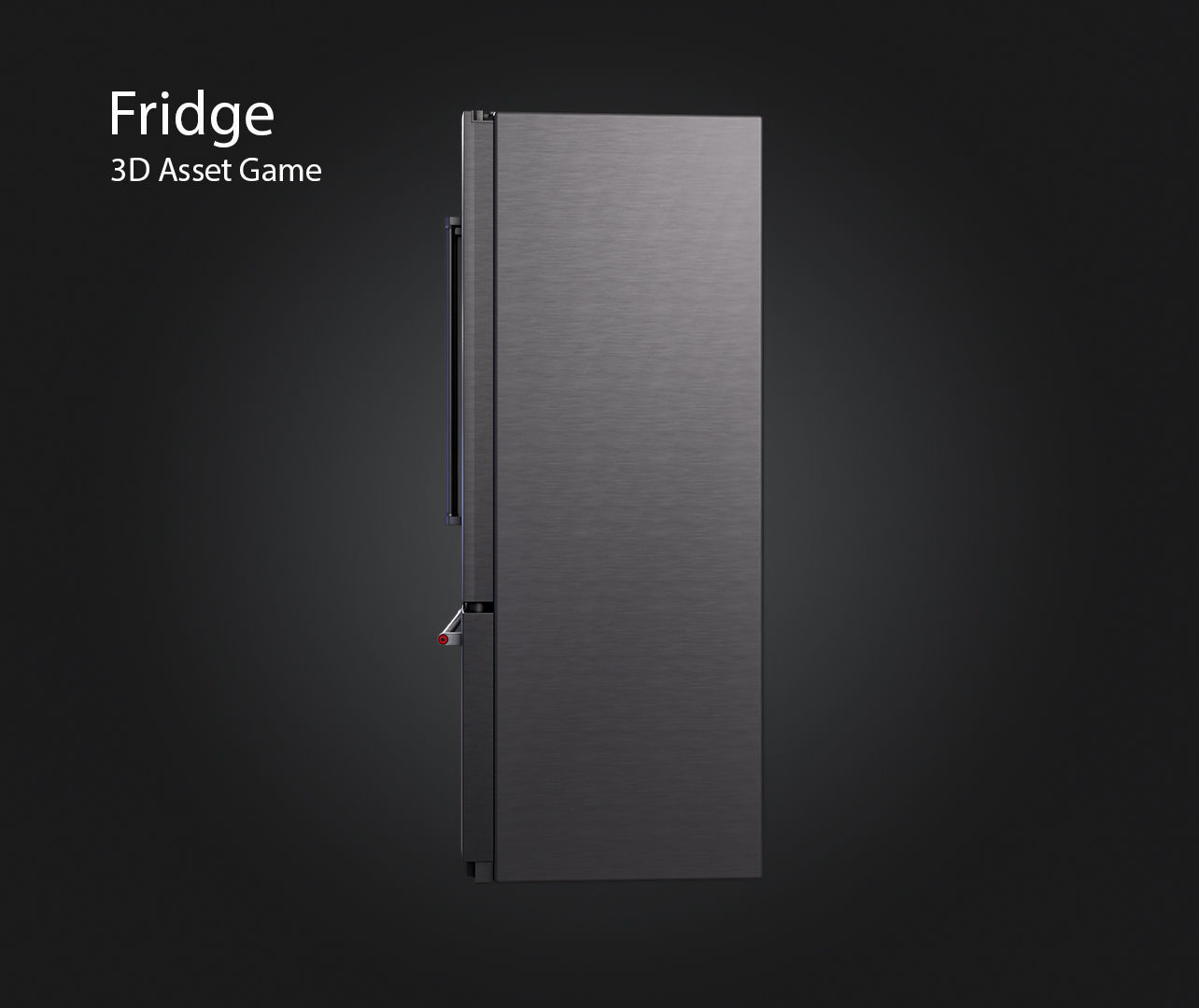 Fridge V2 Low-poly 3D model_5